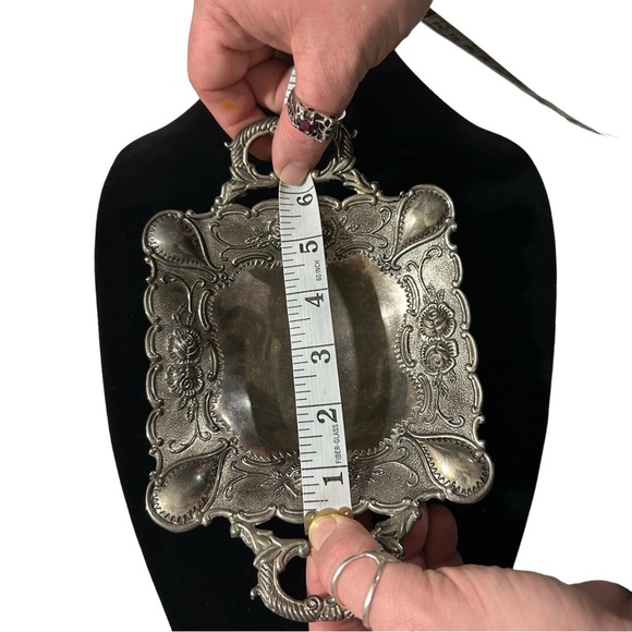 Godinger Silver Art Co Silver Plates Candy Nut Trinket Dish 9x6” Footed Handles - Picture 11 of 14